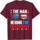The Man Behind The Firecracker 4th Of July Pregnancy T-Shirt - T-Shirt | Maroon