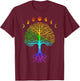 Tree of Life Phases of the Moon Vintage Retro Yoga Gift T-Shirt - T-Shirt | Maroon