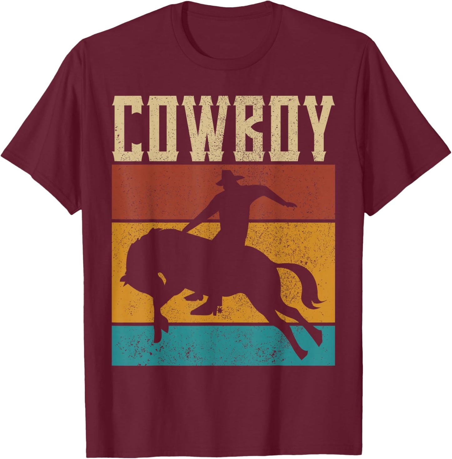 Western Outfits Nashville Men Boys Kids Country Rodeo Cowboy T-Shirt - T-Shirt | Maroon