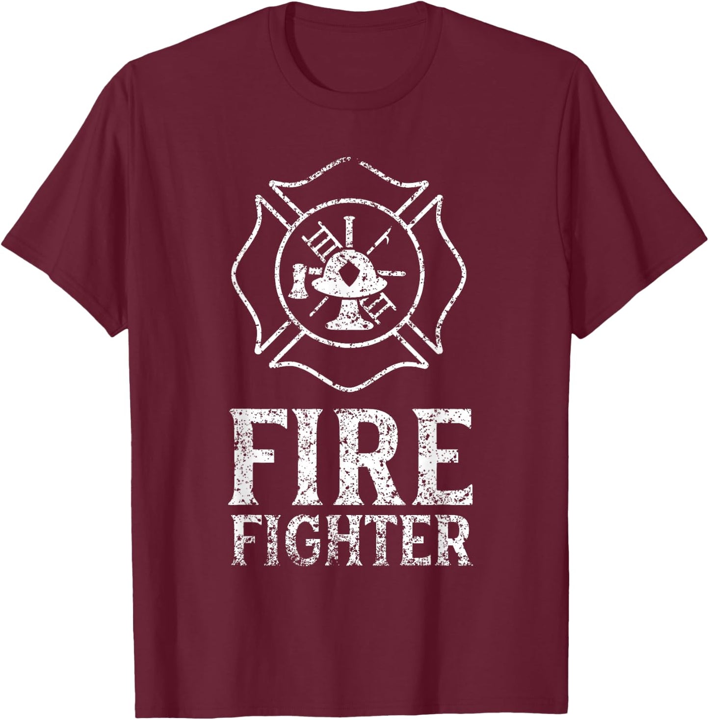 Firefighter Fire Fighter Fireman Firefighting Job T-Shirt - T-Shirt | Maroon