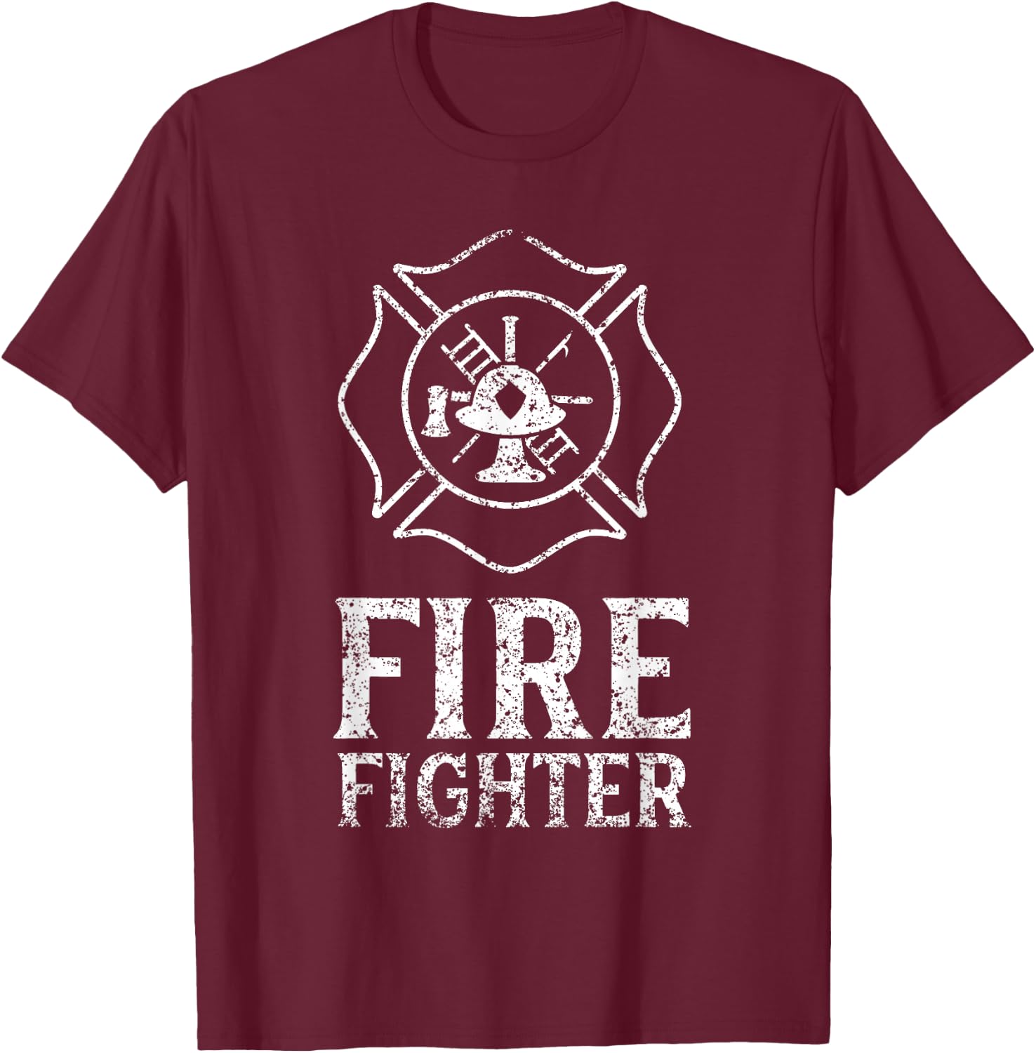 Firefighter Fire Fighter Fireman Firefighting Job T-Shirt - T-Shirt | Maroon