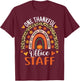 Thankful Office Staff Thanksgiving School Secretary Office T-Shirt - T-Shirt | Maroon