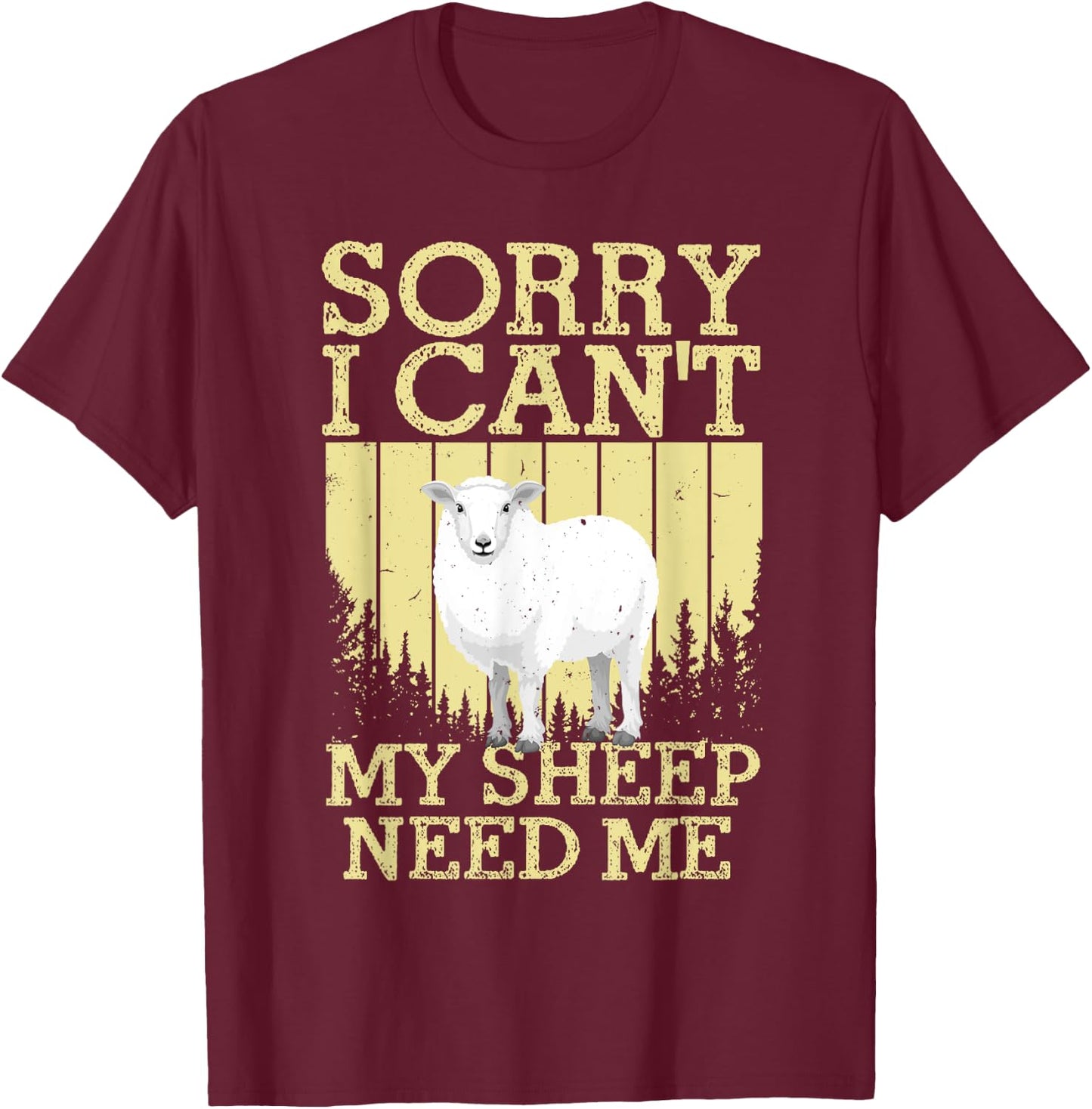 Cool Sheep Women Sheep Lovers Lamb Livestock Farmers T-Shirt - T-Shirt | Maroon