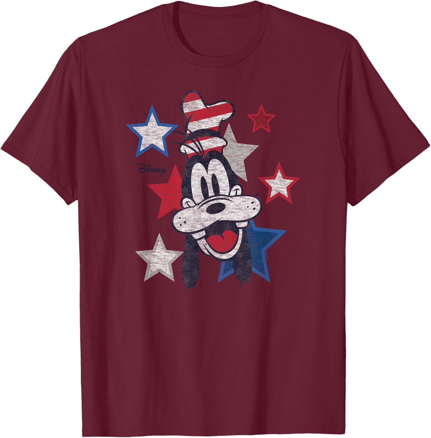 Disney - Americana Goofy T-Shirt - T-Shirt | Maroon