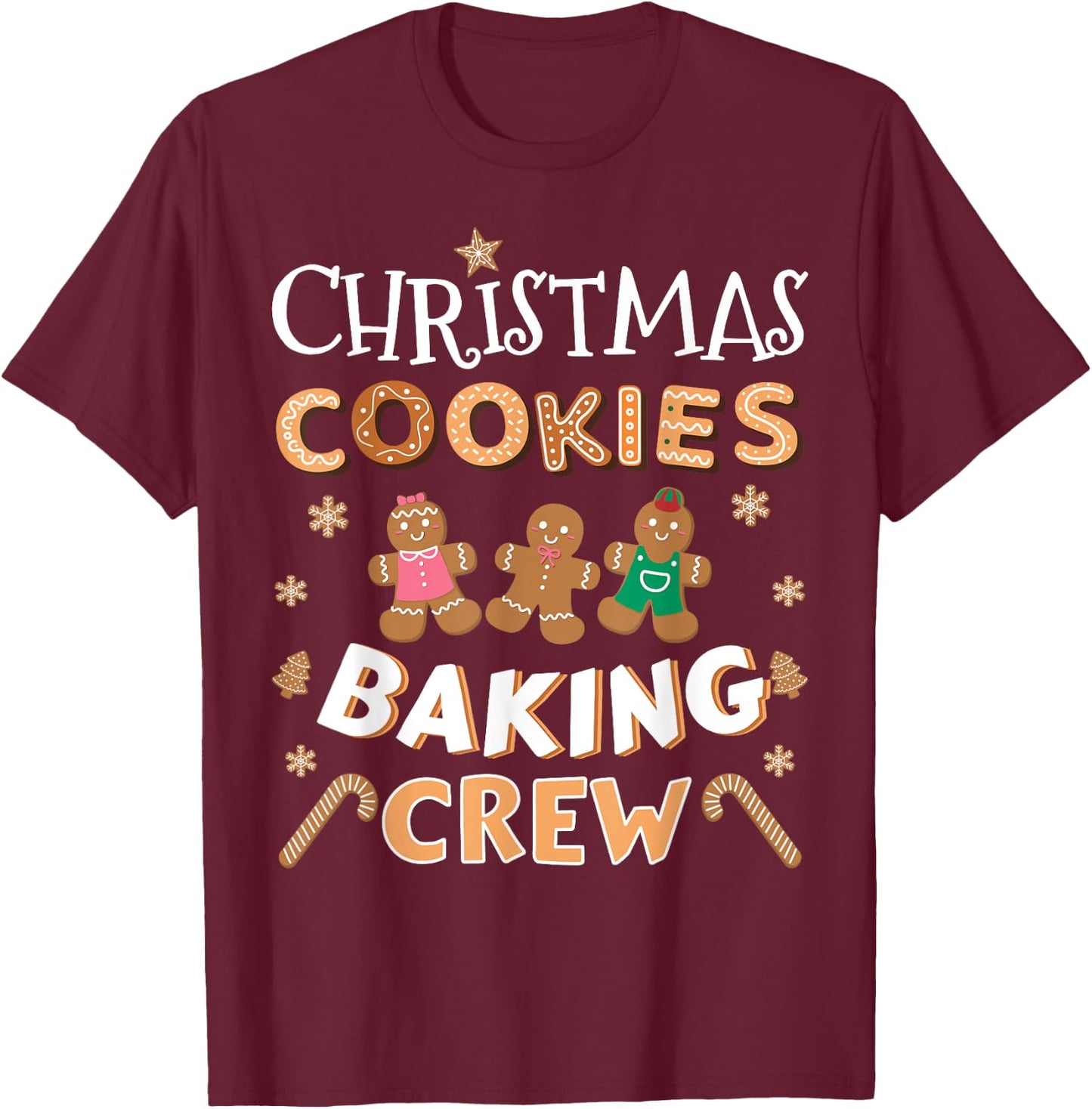 Christmas cookies baking crew for family xmas pajamas T-Shirt - T-Shirt | Maroon
