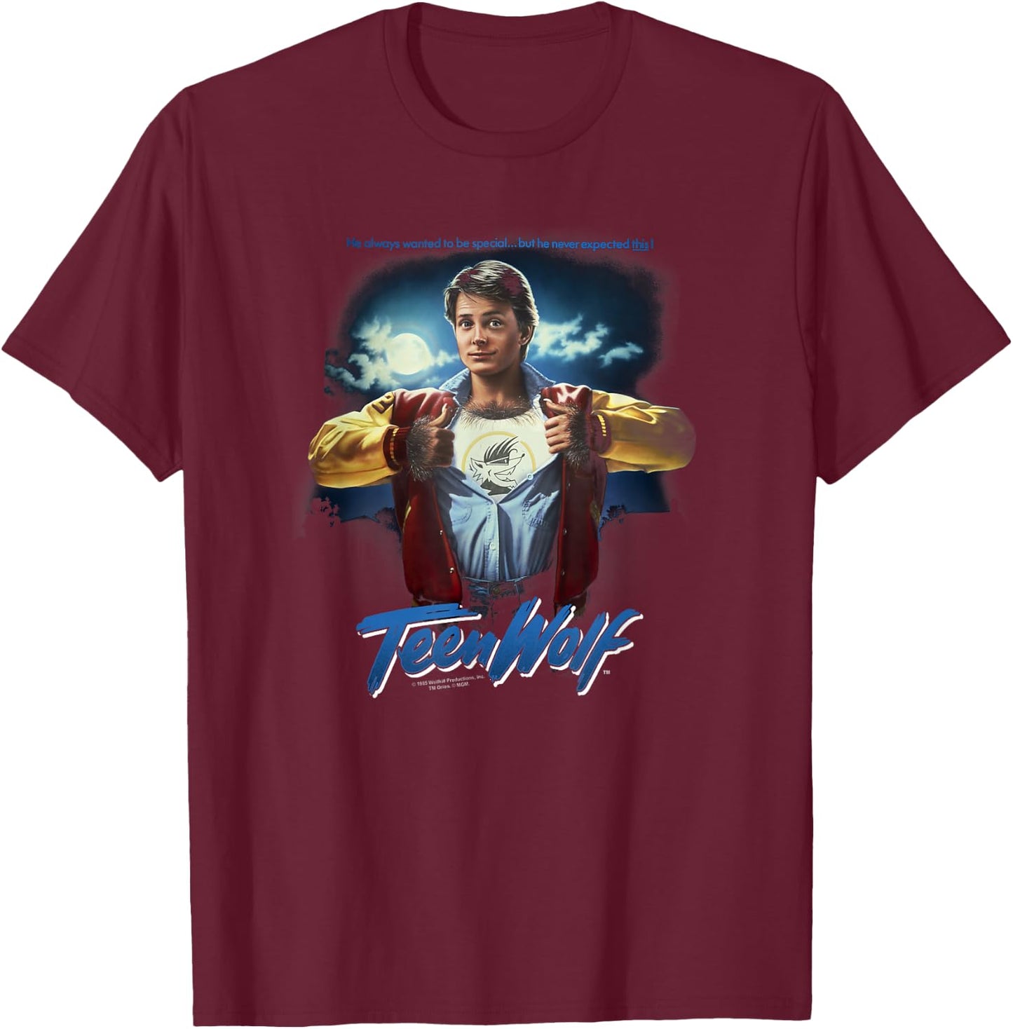 Teen Wolf Poster T-Shirt - T-Shirt | Maroon