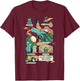 Fantastic Beasts Group Chibi Poster Front And Back T-Shirt - T-Shirt | Maroon