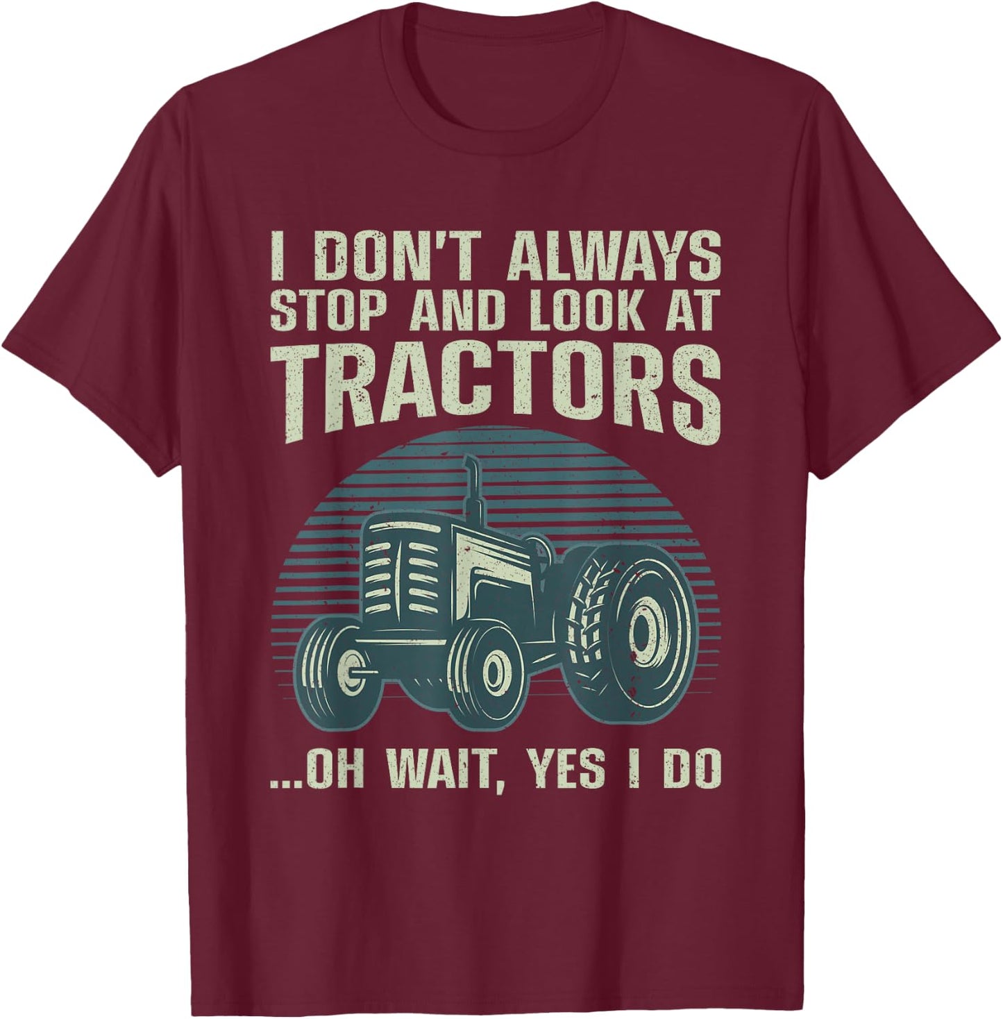 Cool Tractor Art Women Kids Farmer Farmtruck Farming T-Shirt - T-Shirt | Maroon