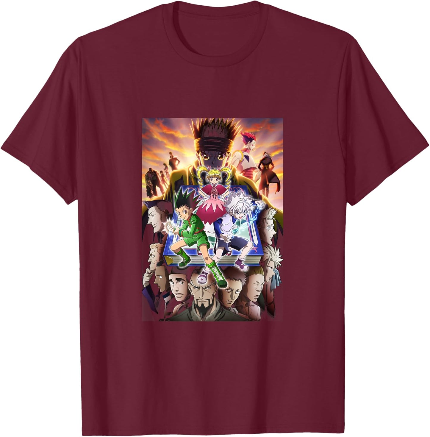 Hunter X Hunter Anime Cartoon Character T-Shirt - T-Shirt | Maroon