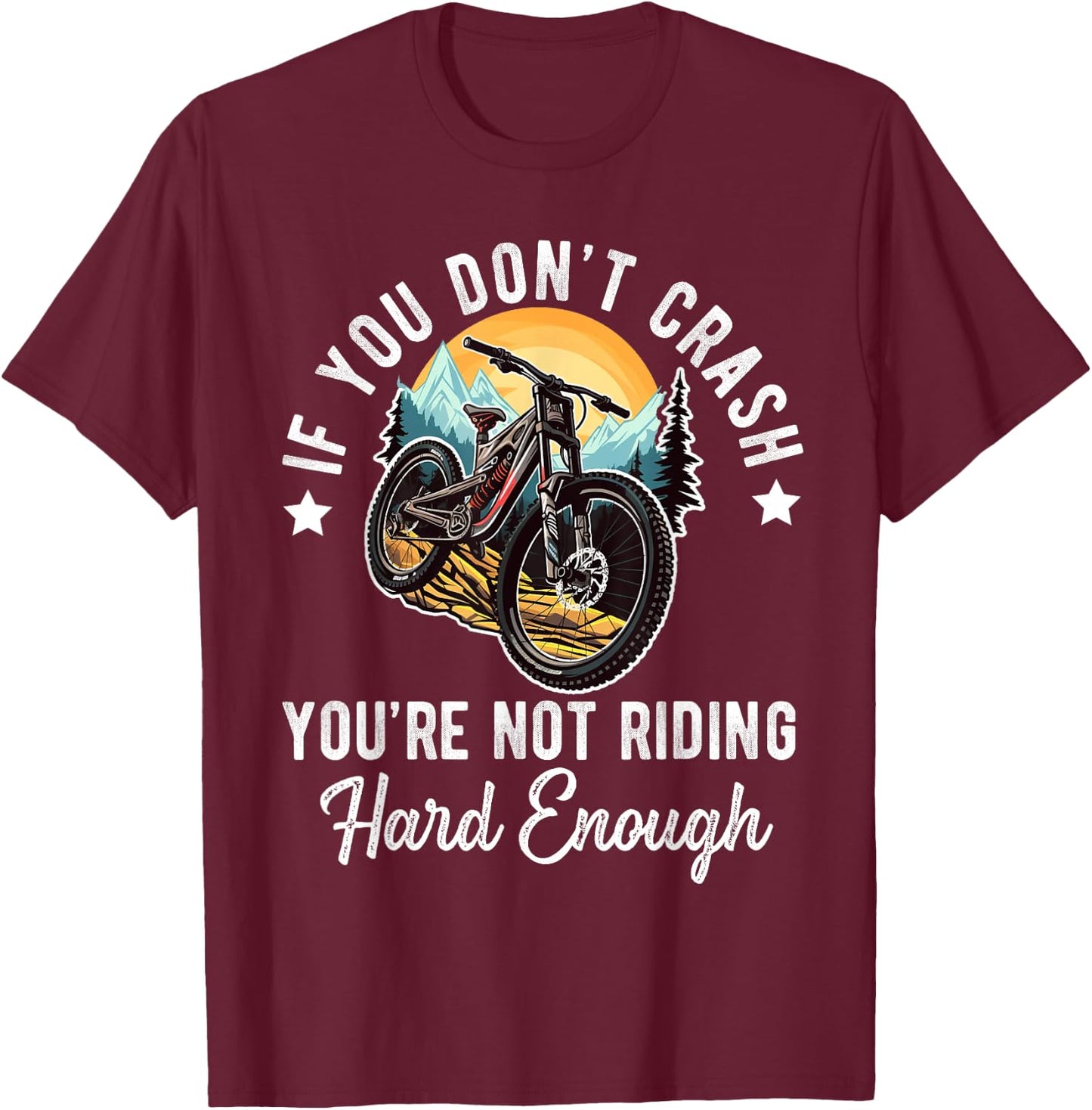 Mountain Bike For Boys Funny MTB Biking Lover T-Shirt - T-Shirt | Maroon