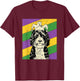 Bernedoodle Jester Funny Mardi Gras Doodle Dog Mom or Dad T-Shirt - T-Shirt | Maroon