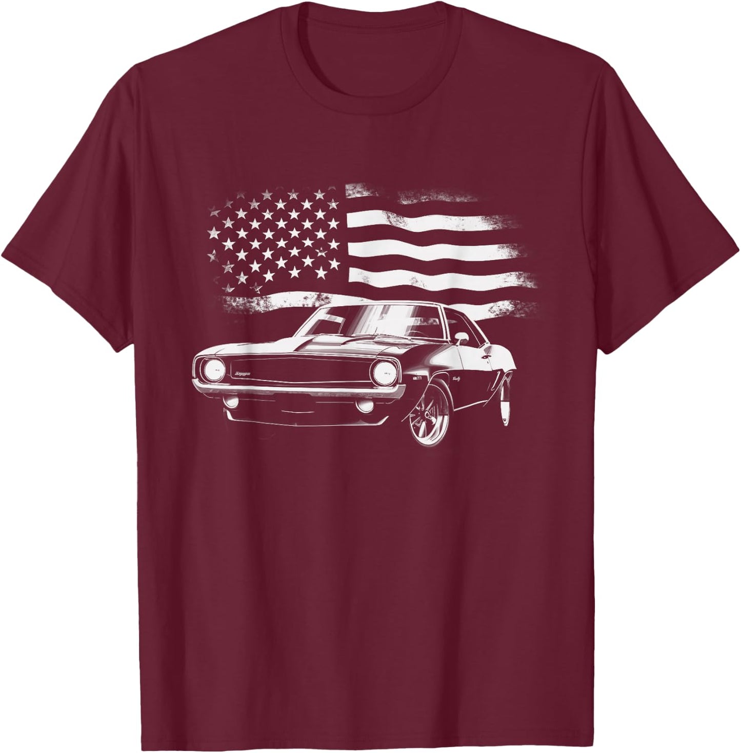 Vintage Classic Muscle Car T-Shirt - T-Shirt | Maroon