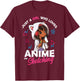 Just A Girl Who Loves Anime and Sketching Anime Merch Stuff T-Shirt - T-Shirt | Maroon