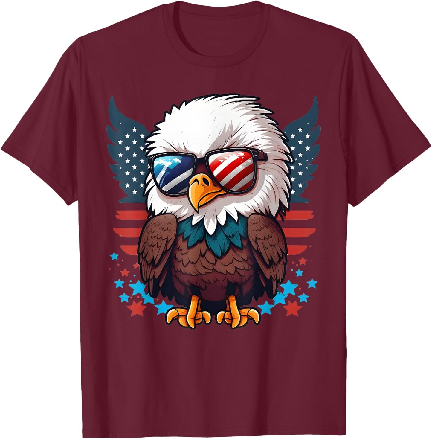 America Toddler Eagle Funny Patriotic Kids Eagle T-Shirt - T-Shirt | Maroon