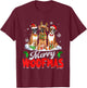 Merry Woofmas Boxer Dog Christmas Dog Lover Xmas T-Shirt - T-Shirt | Maroon