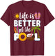 Das Leben ist besser beim Pool T-Shirt - T-Shirt | Maroon