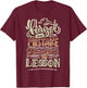 Groovy Forget The Mistake Remember The Lesson Retro T-Shirt - T-Shirt | Maroon