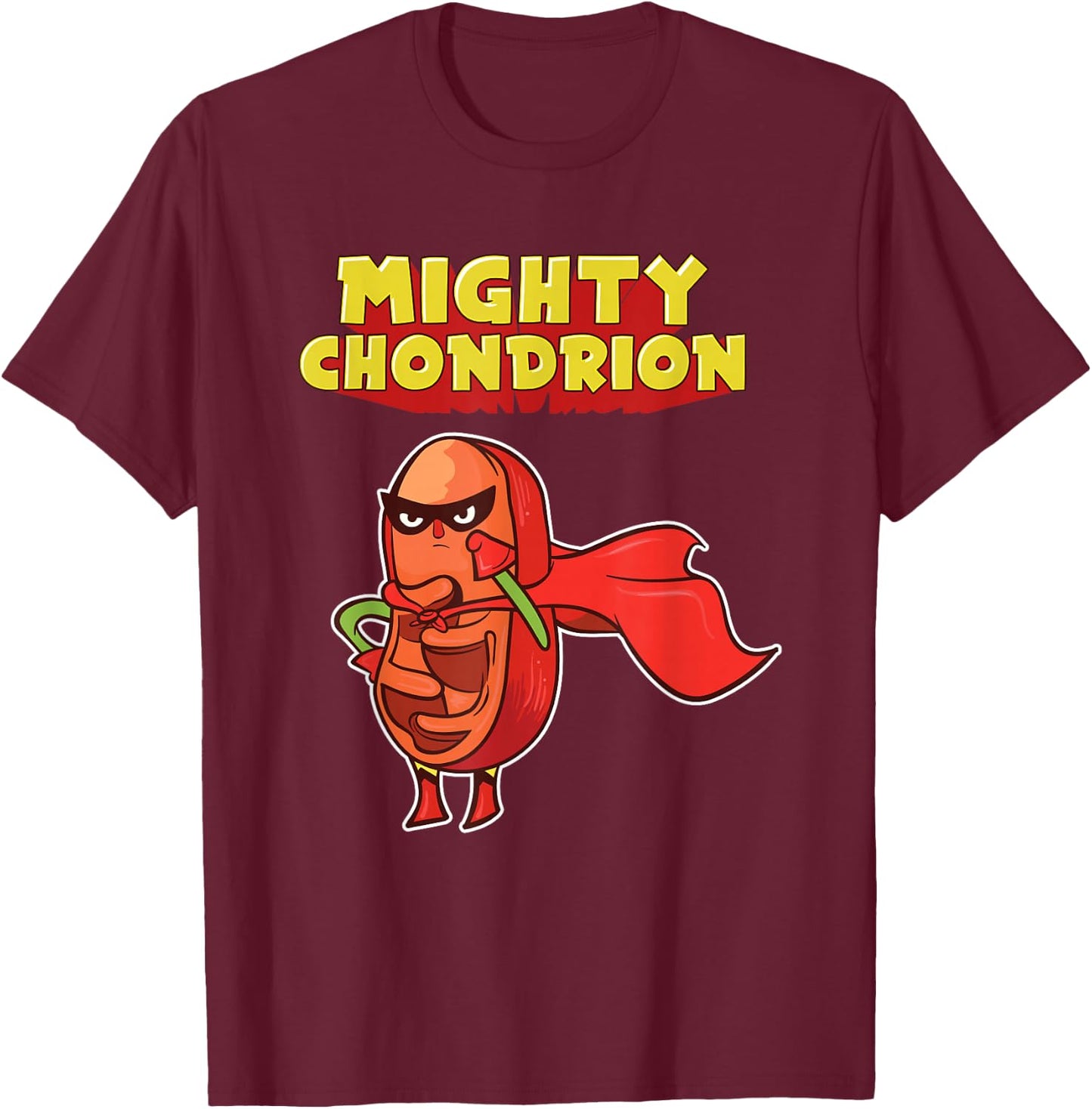 Funny Biology Science Joke Mitochondria T-Shirt - T-Shirt | Maroon