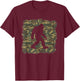 Camouflage Bigfoot Sasquatch Camo Army Pattern Big Foot T-Shirt - T-Shirt | Maroon