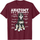 Bernedoodle Dog Anatomy Of A Bernedoodle T-Shirt - T-Shirt | Maroon
