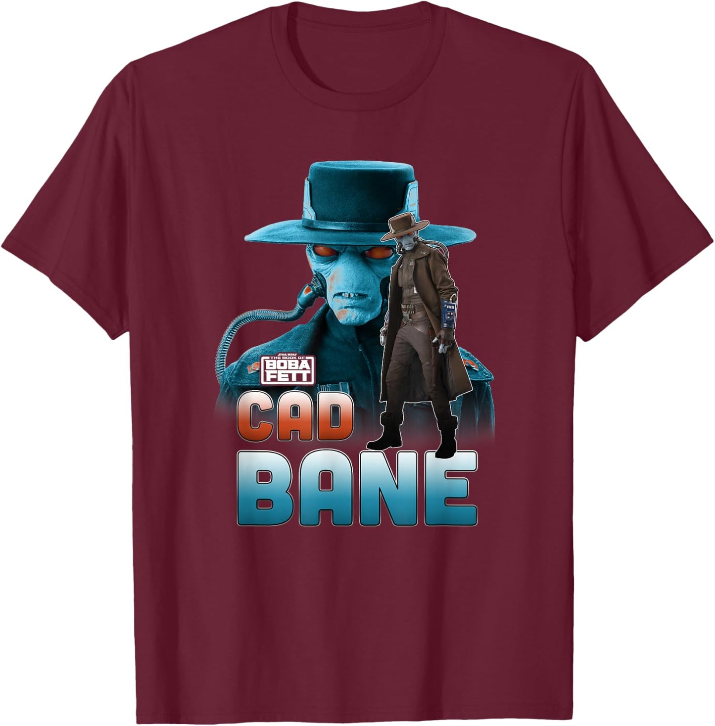 Star Wars The Book Of Boba Fett Cad Bane Character poster T-Shirt - T-Shirt | Maroon