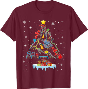 Physical Therapy Christmas PT Therapist Christmas Tree xmas T-Shirt - T-Shirt | Maroon