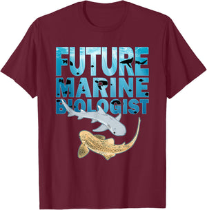 Future Marine Biologist Leopard Shark T-Shirt - T-Shirt | Maroon