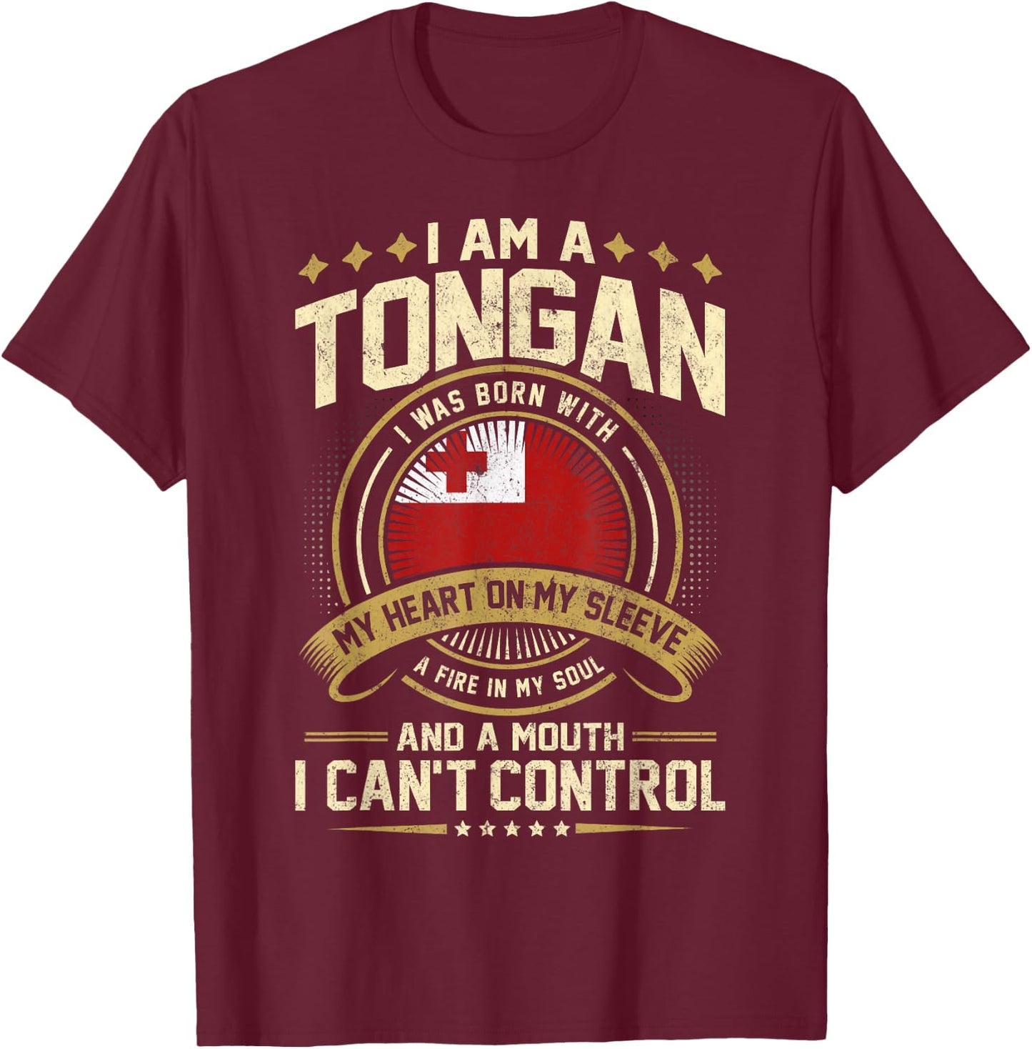 Tonga Funny Quote Tongan Vintage T-Shirt - T-Shirt | Maroon