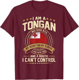 Tonga Funny Quote Tongan Vintage T-Shirt - T-Shirt | Maroon