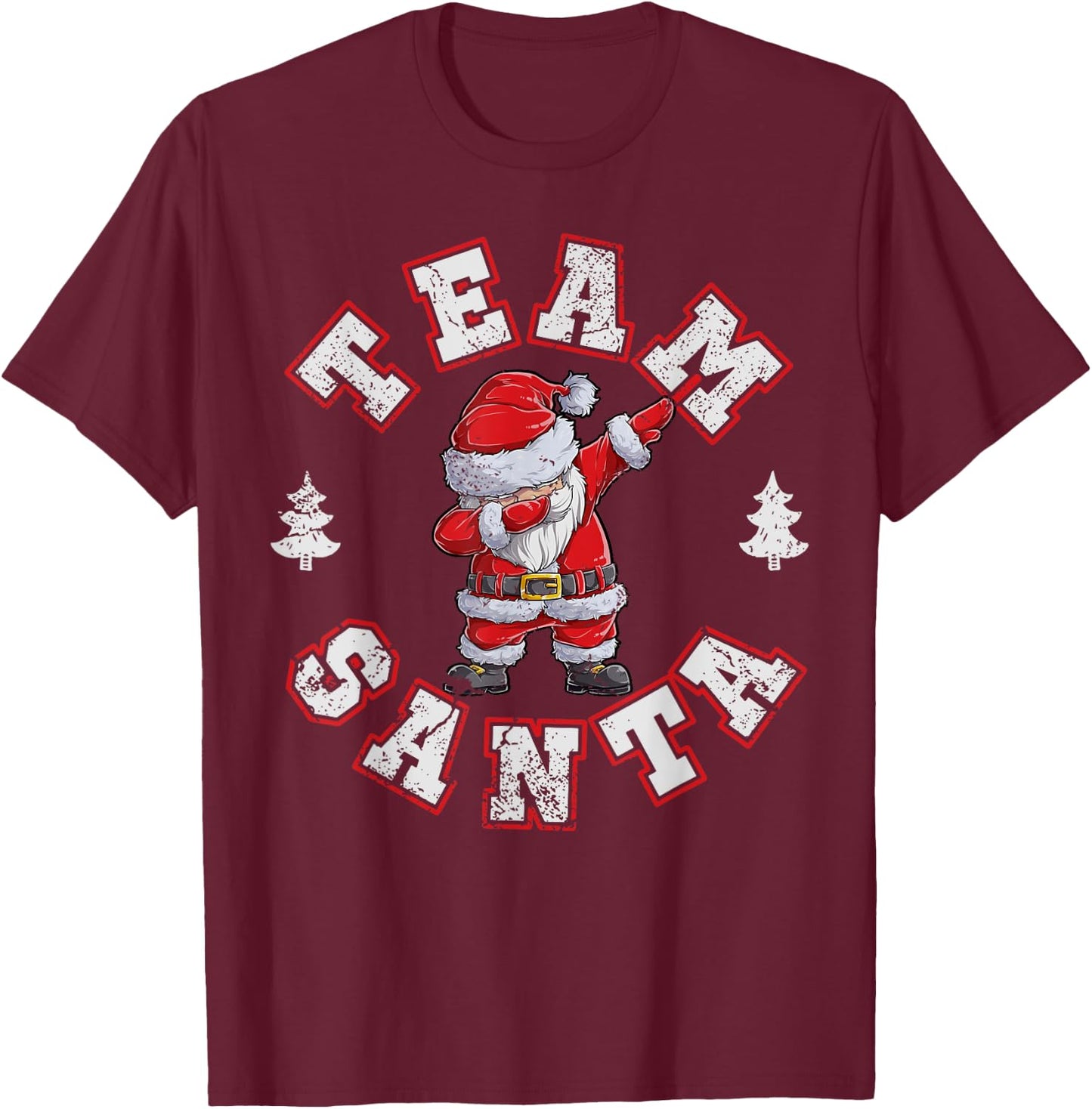 Team Santa Christmas Family Matching Pajamas Boys Xmas Dab T-Shirt - T-Shirt | Maroon