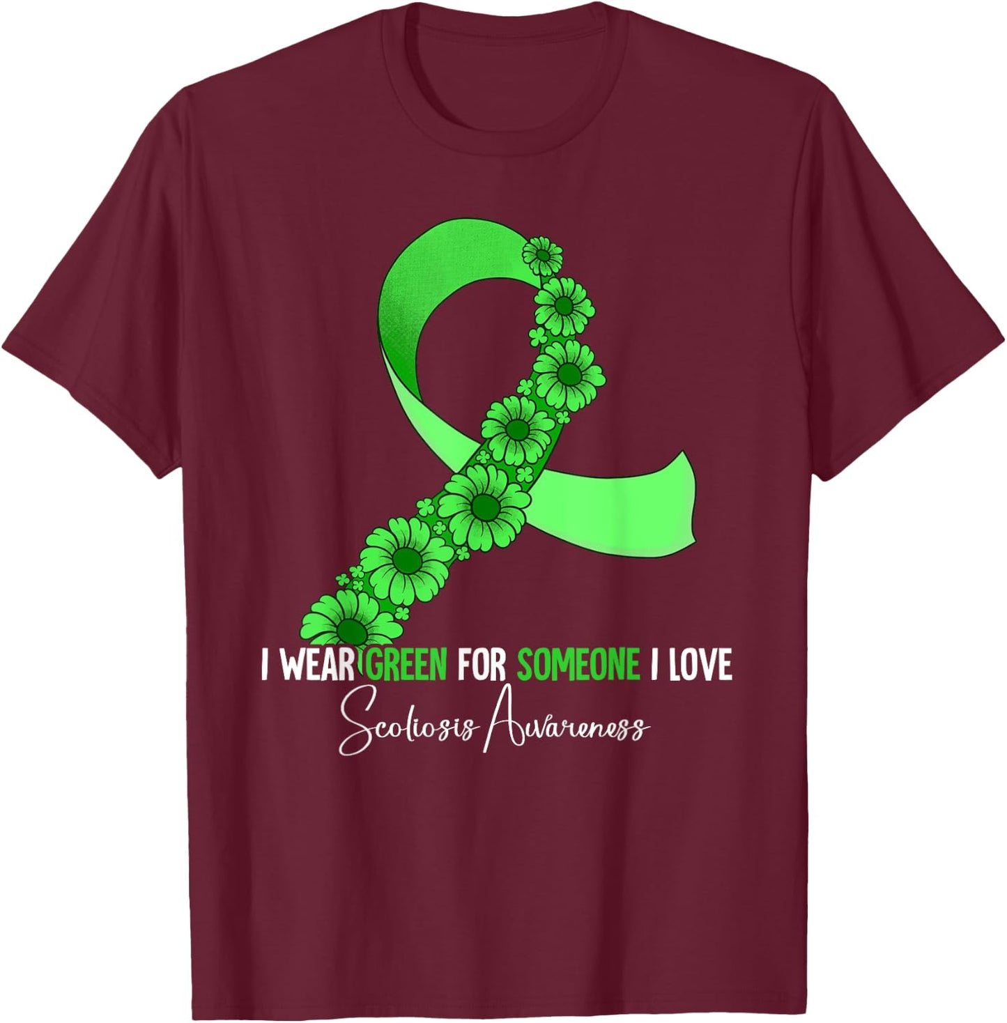 Scoliosis Awareness T-Shirt - T-Shirt | Maroon