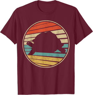 Cute Turtle Gift Retro Vintage 70s 80s Tortoise Lover Fun T-Shirt - T-Shirt | Maroon