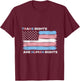 Trans Rights Are Human Rights USA American Transgender Flag T-Shirt - T-Shirt | Maroon