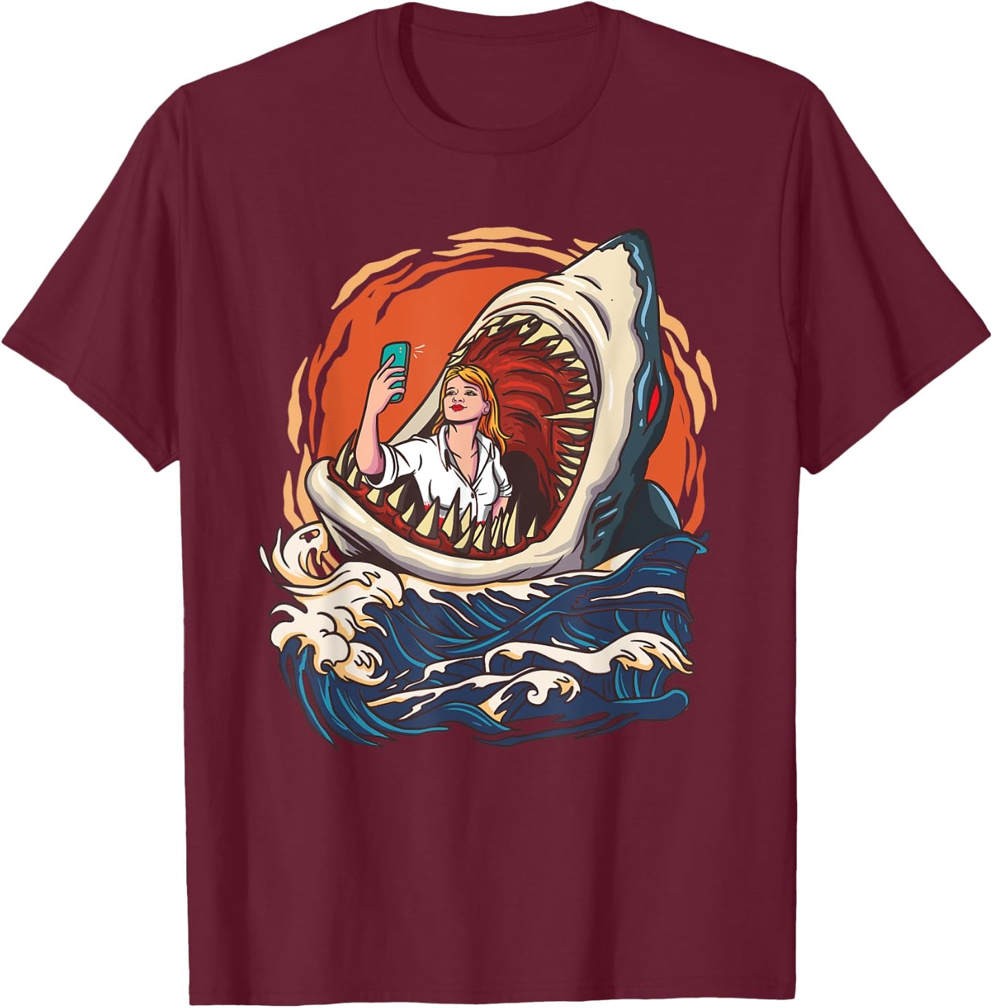 Shark T-Shirt - T-Shirt | Maroon