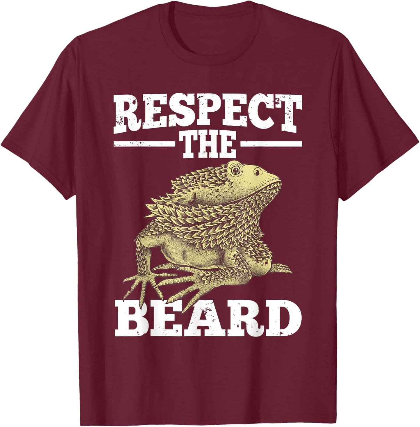 Cool Bearded Dragon Women Reptile Lizard Herpetology T-Shirt - T-Shirt | Maroon