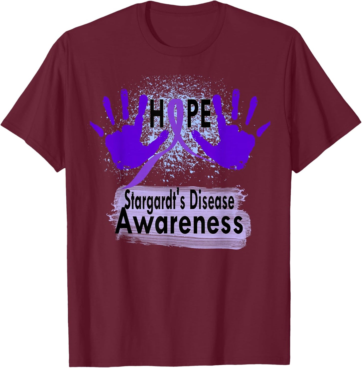 stargardt's Disease Awareness T-Shirt - T-Shirt | Maroon