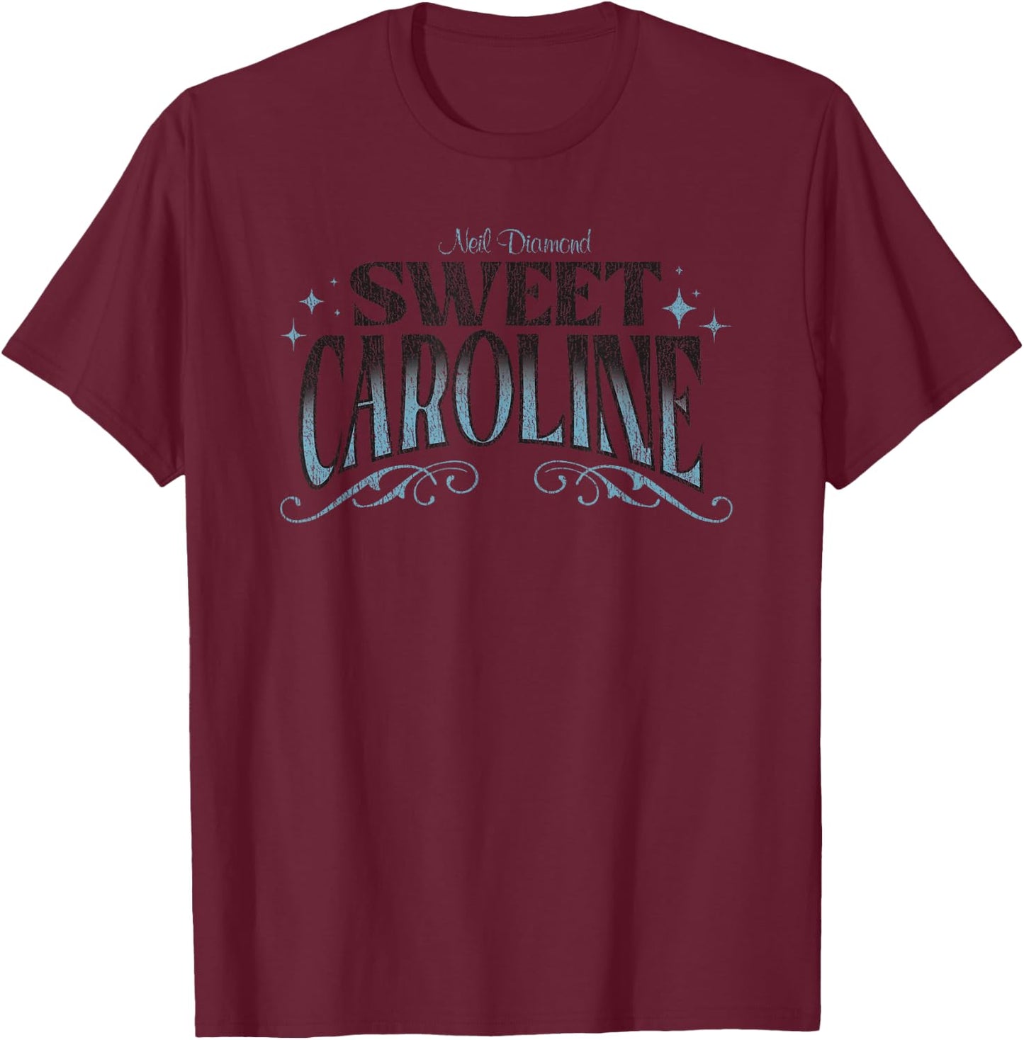 Official Neil Diamond Sweet Caroline T-Shirt - T-Shirt | Maroon