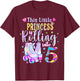 This Little Princess Rolling Into 5 5th Birthday Skate Girls T-Shirt - T-Shirt | Maroon