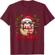Merry Slothmas Cute Sloth Christmas Pajamas Women Girl Kids T-Shirt - T-Shirt | Maroon