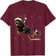 Rottweiler Santa Christmas Tree Lights Ugly Pajama Dog Lover T-Shirt - T-Shirt | Maroon