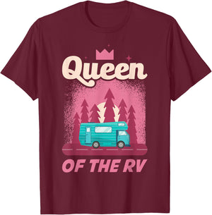 Queen Of The RV Motorhome T-Shirt - T-Shirt | Maroon