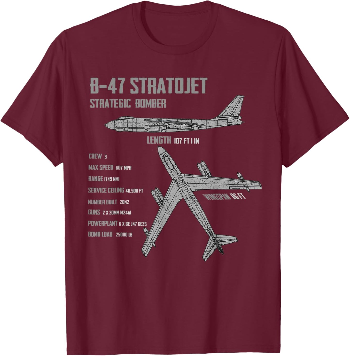 B-47 Stratojet T-Shirt - T-Shirt | Maroon
