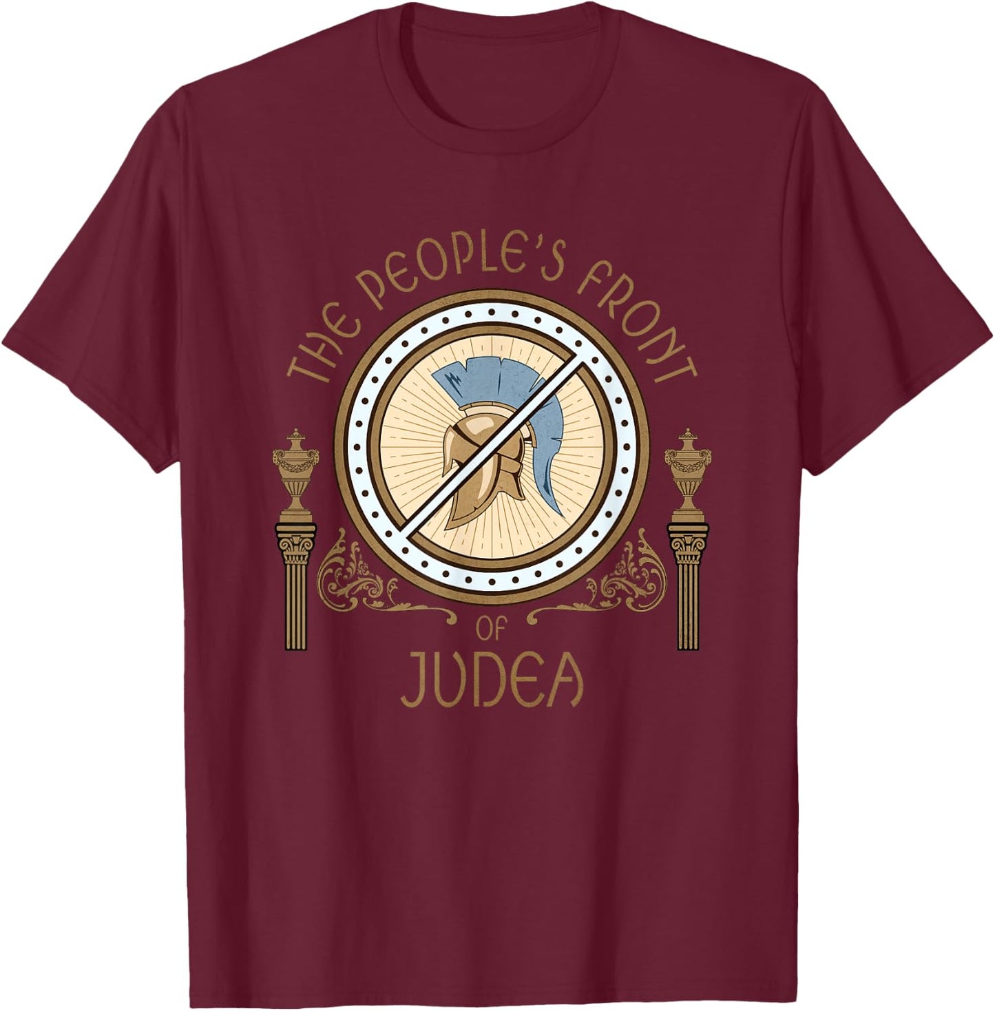Aura Apparel Life of Brian People's Front of Judea T-Shirt - T-Shirt | Maroon