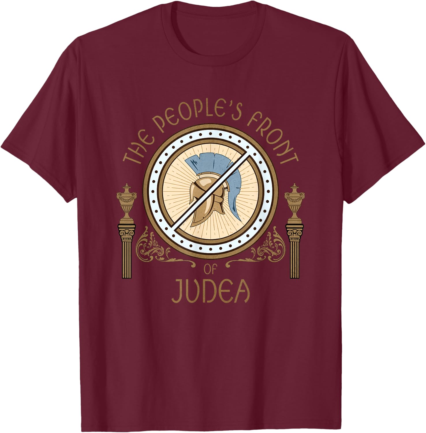Aura Apparel Life of Brian People's Front of Judea T-Shirt - T-Shirt | Maroon