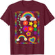 Kidcore Flower Heart T-Shirt - T-Shirt | Maroon