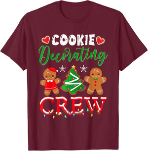 Cookie Decorating Crew Christmas Baker T-Shirt - T-Shirt | Maroon