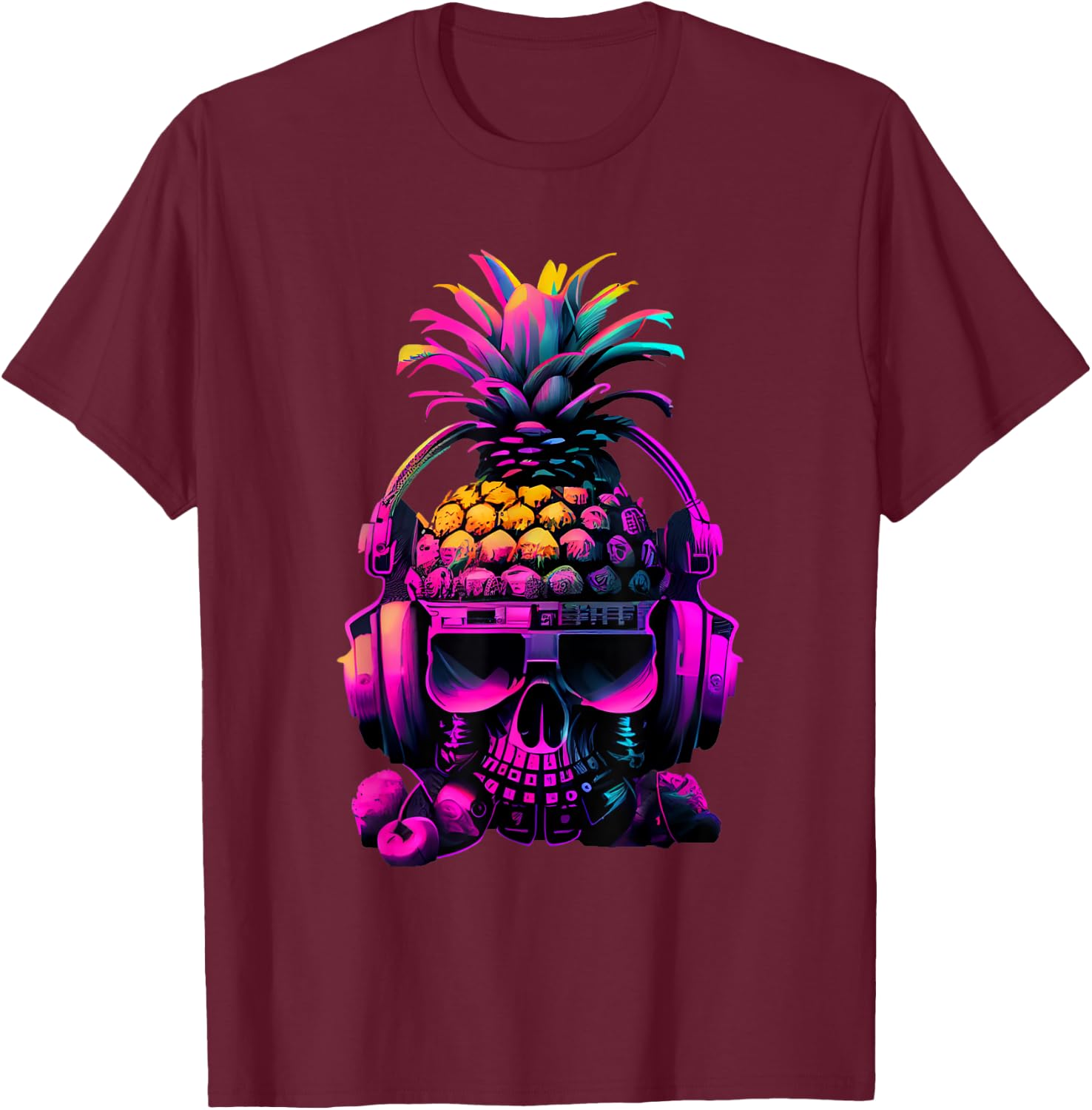 EDM Music Rave Festival Techno T-Shirt - T-Shirt | Maroon