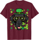 St Patricks Day Labrador Dog Saint Pattys Men Women Kids T-Shirt - T-Shirt | Maroon