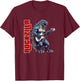 Rockzilla - Fierce Kaiju Monster From Japan Playing Guitar T-Shirt - T-Shirt | Maroon