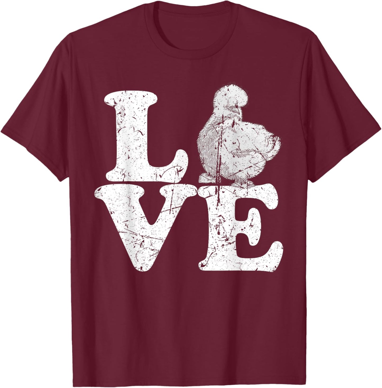 Love Silkies Silky Chickens Silkie Chicken T-Shirt - T-Shirt | Maroon